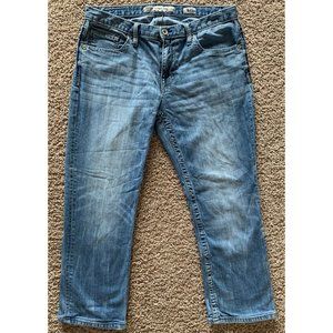 BKE Jeans Men Size 34S Medium Wash Blue Derek Straight Leg Denim 34x26